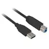Image de Cable USB Sharkoon 1 m USB 3.2 Gen 1 USB-A à USB-B Noir