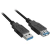 Image de Câble d'extension USB Sharkoon 2 m USB 3.2 Gen 1 Noir