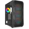 Image de Boîtier Sharkoon AK3 RGB Midi Tower Noir ATX avec 4 Ventilateurs RGB préinstallés