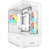 Image de Boîtier Micro-ATX Sharkoon MK6 RGB noir en verre trempé, 3 ventilateurs ARGB, USB-C