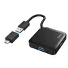 Image de Hama Hub 4 Ports USB 3.2 Noir + Adaptateur USB-C