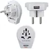 Image de Multiprise HAMA World to Europe USB 1 Prise Chargeur USB-A Universel Blanc