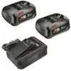 Image de Coffret Démarrage Bosch 18V: 2 Batteries Li-Ion 2,5Ah + Chargeur Rapide AL 18V-44