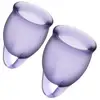 Image de Coupelle menstruelle Satisfyer Feel Confident violet silicone 15 ml et 20 ml (lot de 2)