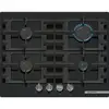 Image de Table de cuisson gaz Bosch PNP6B6K40 Série 4 Verre trempé 60cm Noir intégrable