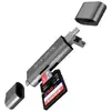 Image de Lecteur de cartes ICY BOX IB-CR200-C MicroSD/SD USB 2.0 480 Mbit/s Noir