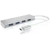 Image de Hub ICY BOX 4 ports 5000 Mbit/s IB-HUB1425-C3 aluminium argenté