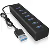 Image de Hub ICYBOX 7 ports 5 Gbit/s IB-HUB1700-U3 boîtier aluminium LED