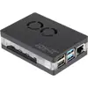 Image de Boîtier acrylique noir Joy-It avec double ventilateur pour Raspberry Pi 4B
