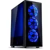 Image de Boîtier PC Inter-Tech CXC2 Tour Noir Verre Trempé Bleu