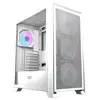 Image de Boîtier moyen tour Darkflash DRX70 blanc avec façade mesh, 4 ventilateurs ARGB, vitre trempée