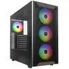 Image de Tour ATX Montech XR WOOD (B) Noir Midi-Tour 4x120mm RGB Fenêtre latérale