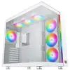Image de Boîtier Xigmatek EN41914 Aqua Ultra Blanc Grande Tour RGB Verre trempé