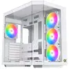 Image de Boîtier Xigmatek Cubi II EN45493 Blanc Tour Moyenne Verre Trempé RGB