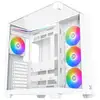 Image de Boîtier Xigmatek EN45813 Aqua V Blanc Grand Tour RGB Verre trempé