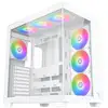 Image de Boîtier Xigmatek EN45837 Aqua V Air Blanc Grand Tour RGB verre trempé