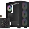 Image de Boîtier PC ATX Aerocool B509A Flow avec panneau mesh et alimentation 650W