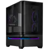 Image de ASUS PRIME AP202 ARGB Boîtier PC micro ATX/Mini-ITX Noir Verre trempé Éclairage ARGB USB-C/3.2 2x120 mm Latéral 1x120 mm Arrière Filtres à poussière Gestion câbles