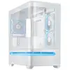 Image de ASUS PRIME AP202 ARGB Boîtier PC Micro ATX/Mini-ITX Blanc avec Panneau en Verre Trempé, ARGB et Filtre Anti-Poussière