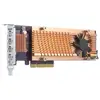 Image de Carte d'extension QNAP QM2-4P-384 PCIe 3.0 x8 4x M.2 2280 SSD Ventilateur Actif