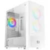 Image de Boîtier PC Xigmatek EN47772 Oreo Arctic Blanc Mini-tour Verre trempé FRGB