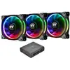 Image de Thermaltake Riing Plus LED RGB Ventilateur 140 mm Pack 3 Ventilateurs + Contrôleur