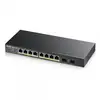 Image de Zyxel GS1900-8HP v3 PoE Géré L2 Gigabit Ethernet (10/100/1000) Connexion Ethernet, supportant l'alimentation via ce port (PoE) Noir