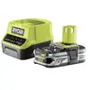 Image de Batterie et chargeur Ryobi ONE+ RC18120-125 18V 2.0Ah Intellicell robuste
