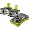 Image de Pack Batteries Ryobi ONE+ 2x18V 5.0Ah LithiumPlus + Chargeur Ultra Rapide RC18150