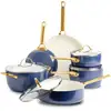 Image de Batterie de cuisine GreenPan Padova Reserve 10 pièces bleue