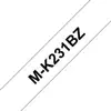 Image de Ruban d'impression Brother M-K231SBZ Noir sur blanc 9 mm x 8 m
