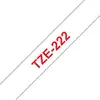 Image de Cintas pour imprimante d'étiquettes Brother TZE-222 Rouge sur blanc 9 mm