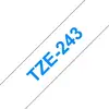 Image de Ruban Brother TZe-243 bleu sur blanc 18 mm x 8 m laminé pour étiqueteuse