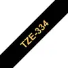 Image de Ruban Brother TZE-334 Or sur noir 12 mm x 8 m Laminé