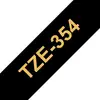 Image de Cintre pour imprimante d'étiquettes Brother TZE-354 Or sur Noir 24 mm x 8 m