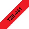 Image de Brother TZE-441 Étiquette Laminée 1,8 cm Noir sur Rouge, Compatible TZe