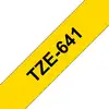Image de Cinta TZe 18mm Brother Noir sur Jaune Laminée 8m Compatible TZ/TZe