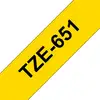 Image de Cintas laminées Brother TZe-651 Jaune 24mm x 8m Résistante à l'eau et aux abrasions