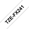 Image de Ruban pour étiqueteuse Brother TZe-FX241 Laminé Flexible 18 mm x 8 m Noir sur Blanc