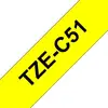 Image de Cintas pour imprimante d'étiquettes Brother TZE-C51 24 mm x 5 m Noir sur jaune fluorescent