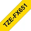 Image de Cinte Brother TZE-FX651 24 mm x 8 m Noir sur Jaune