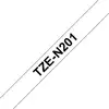 Image de Cinte pour étiquetteuse Brother TZE-N201 Blanc/Noir 3,5 mm x 8 m