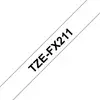 Image de Ruban d'etiquetage Brother TZE-FX211 Noir sur blanc 6 mm x 8 m