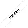 Image de Cintas pour imprimante d'étiquettes Brother TZE-S211 6 mm 8 m Noir