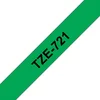Image de Cinta para impresora de etiquetas Brother TZe-721 9mm Noir sur Vert 8m