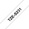 Image de Cintas pour imprimante d'étiquettes Brother TZE-S231 1,2 cm x 8 m Noir sur blanc