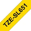 Image de Brother TZE-SL651, Etiquette autolaminée, Noir sur Or, 2,4 cm, 8 m, Jaune