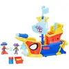 Image de Set de jeu HASBRO Marvel Spidey and his Amazing Friends Water-Webs Webs Ahoy Bubble Pirate Ship multicolore
