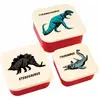 Image de Lunch box à goûter Rex London Prehistoric Land (x3) 11,5x11,5x5,5 cm
