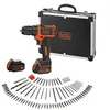 Image de Taladro de pistola Black & Decker BDCDD12BAFC 10,8 V 1,5 Ah 2 baterías